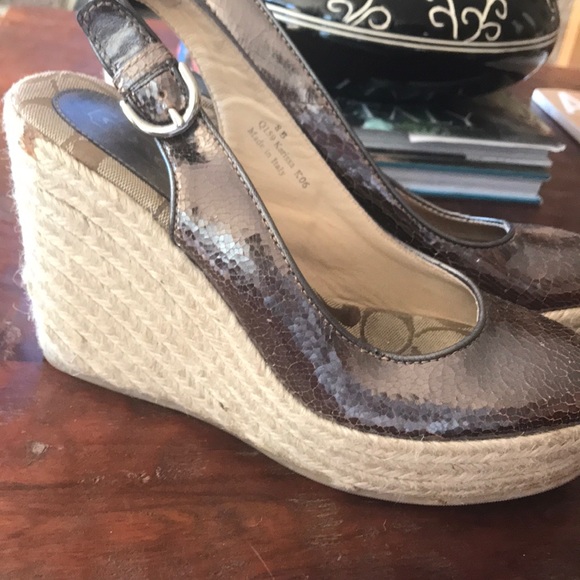 Coach Karissa wedge platform sling backs - Picture 6 of 6